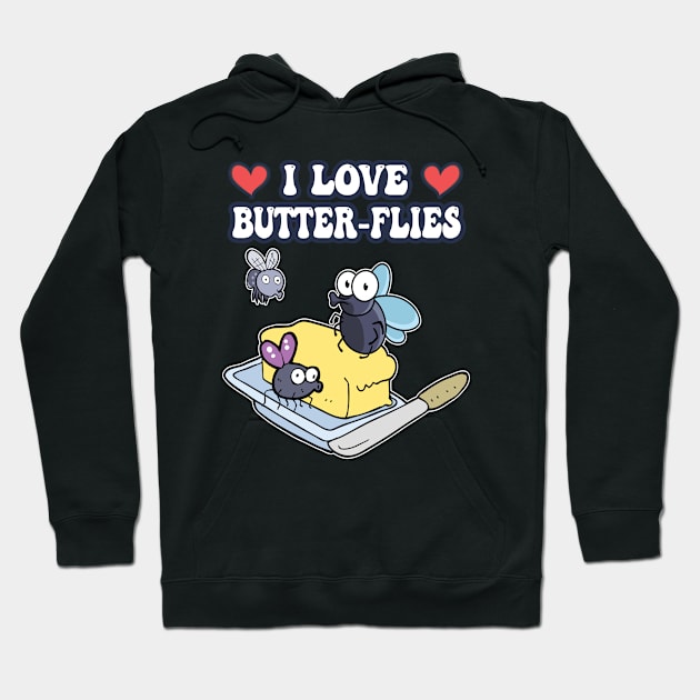 I Love Butterflies - Butterfly Lover Hoodie by RailoImage